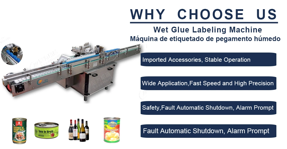 Canning Label machine Canned Cherry Wet Glue Labeling Machine