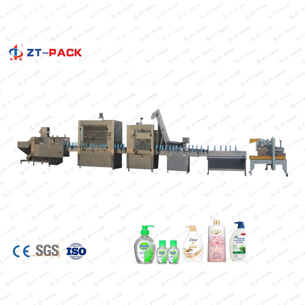 Automatic Shampoo Liquid Filling Machine for Hand Sanitizer, Shower Gel, Body Shower, Bottle Packaging Filling Capping Labeling Packing Machine