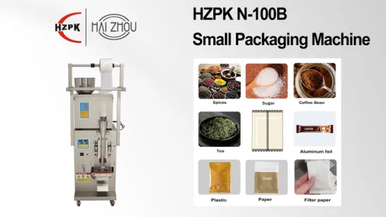 Hzpk Automático Spice Granular Amendoim Pod Chá Mini Bolsa De Plástico Saquinho Saco Multi